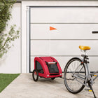 Hondenfietstrailer oxford stof en ijzer rood 125 x 63 x 66 cm Rood