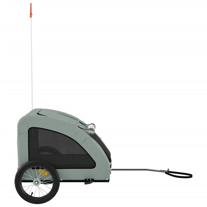 Hondenfietstrailer oxford stof en ijzer grijs 125 x 63 x 66 cm Grijs