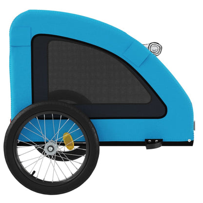 Hondenfietstrailer oxford stof en ijzer blauw 125 x 63 x 66 cm Blauw