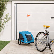 Hondenfietstrailer 125x63x66 cm blauw