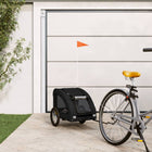Hondenfietstrailer 125x63x66 cm zwart oxfordstof ijzer