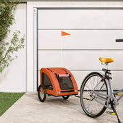 Hondenfietstrailer 137x68x72 cm oranje oxford stof