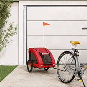 Hondenfietstrailer 137x68x72 cm rood