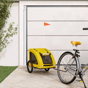 Hondenfietstrailer 137x68x72 cm geel