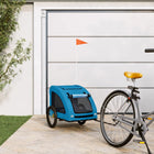 Dog bike trailer oxford fabric and iron blue