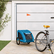 Hondenfietstrailer 137x68x72 cm blauw