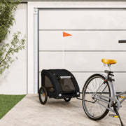 Hondenfietstrailer 137x68x72 cm zwart