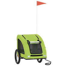 Hondenfietstrailer oxford stof en ijzer groen