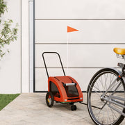 Hondenfietstrailer 125x52x53 cm oranje ijzer