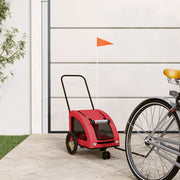 Hondenfietstrailer 125x52x53 cm rood