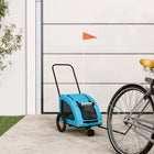 Hondenfietstrailer 125x52x53 cm blauw