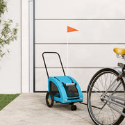 Hondenfietstrailer 125x52x53 cm blauw