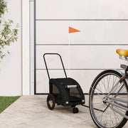 Hondenfietstrailer 125x52x53 cm zwart