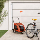 Hondenfietstrailer 63x124x66 cm oranje