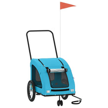 Hondenfietstrailer oxford stof en ijzer blauw