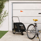 Hondenfietstrailer 137x68x72 cm zwart