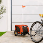 Hondenfietstrailer 53x124x53 cm oranje zwart
