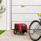 Hondenfietstrailer 124x53x53 cm rood zwart