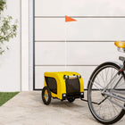 Hondenfietstrailer 124x53x53 cm geel zwart