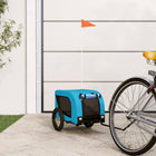 Hondenfietstrailer 124x53x53 cm blauw ijzer