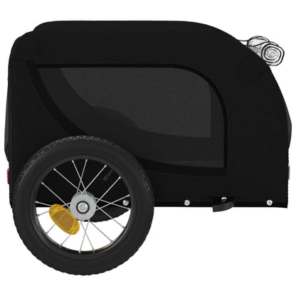 Hondenfietstrailer oxford stof en ijzer zwart