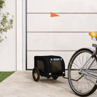 Hondenfietstrailer 124x53x53 cm zwart