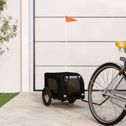 Hondenfietstrailer 124x53x53 cm zwart