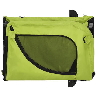 Hondenfietstrailer Oxford Stof En Ijzer En Zwart 124 x 53 x 53 cm Groen