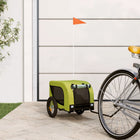 Hondenfietstrailer 124x53x53 cm groen zwart