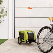 Hondenfietstrailer 124x53x53 cm groen zwart