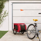 Hondenfietstrailer 124x65x66 cm rood zwart