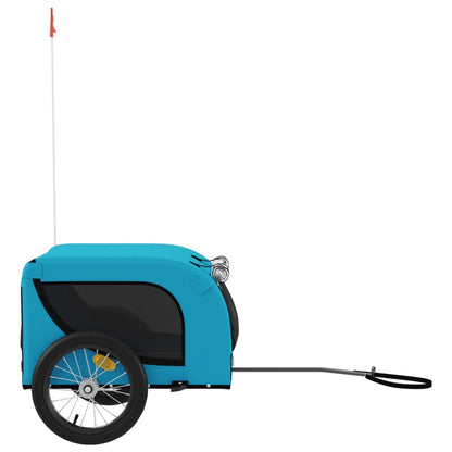 Hondenfietstrailer Oxford Stof En Ijzer En Zwart 124 x 65 x 66 cm Blauw
