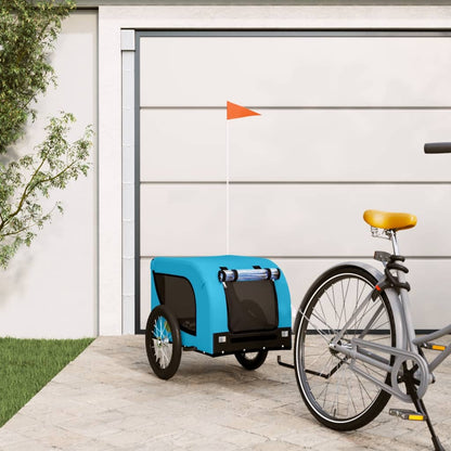 Hondenfietstrailer Oxford Stof En Ijzer En Zwart 124 x 65 x 66 cm Blauw