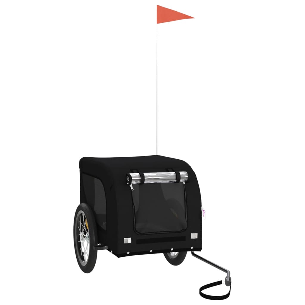 Hondenfietstrailer Oxford Stof En Ijzer 124 x 65 x 66 cm Zwart