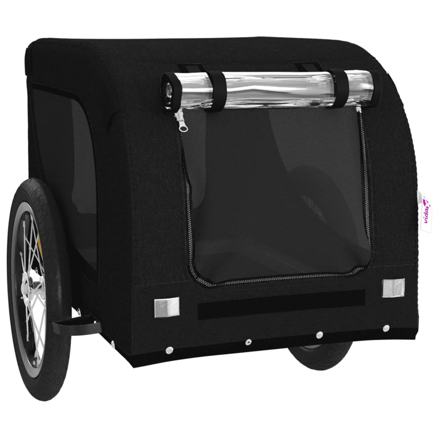 Hondenfietstrailer Oxford Stof En Ijzer 124 x 65 x 66 cm Zwart