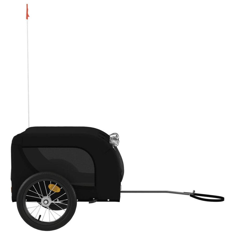 Hondenfietstrailer Oxford Stof En Ijzer 124 x 65 x 66 cm Zwart