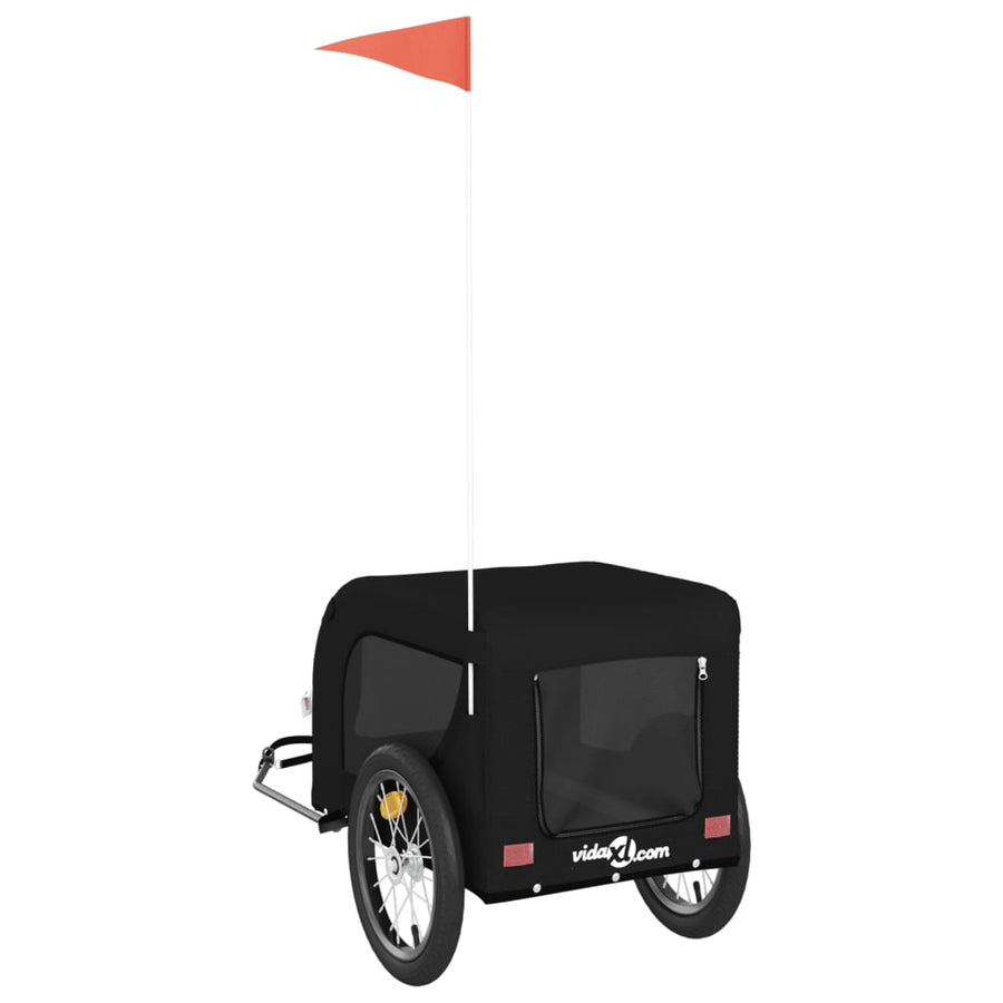Hondenfietstrailer Oxford Stof En Ijzer 124 x 65 x 66 cm Zwart