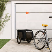 Hondenfietstrailer 124x65x66 cm zwart