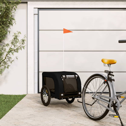 Hondenfietstrailer Oxford Stof En Ijzer 124 x 65 x 66 cm Zwart