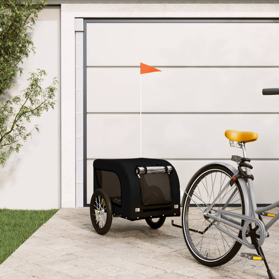 Hondenfietstrailer Oxford Stof En Ijzer 124 x 65 x 66 cm Zwart