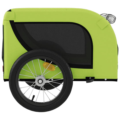 Hondenfietstrailer Oxford Stof En Ijzer En Zwart 124 x 65 x 66 cm Groen