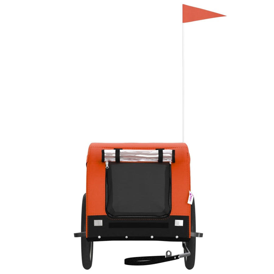 Hondenfietstrailer Oxford Stof En Ijzer Oranje En Zwart 136 x 69 x 73.5 cm orange