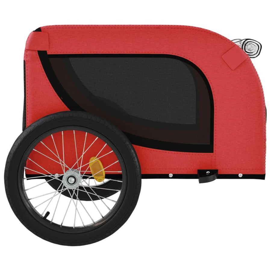 Hondenfietstrailer Oxford Stof En Ijzer En Zwart 136 x 69 x 73.5 cm Rood
