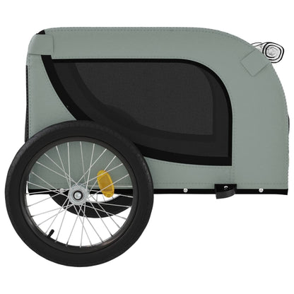 Hondenfietstrailer Oxford Stof En Ijzer En Zwart 136 x 69 x 73.5 cm Grijs
