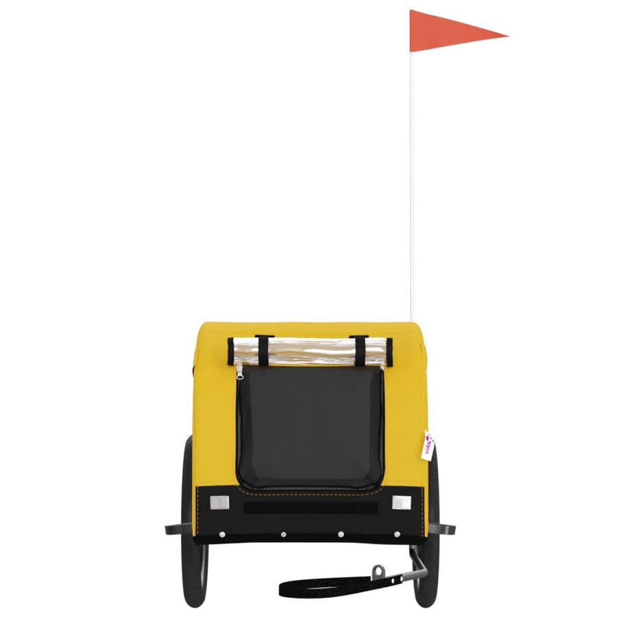 Hondenfietstrailer Oxford Stof En Ijzer En Zwart 136 x 69 x 73.5 cm Geel