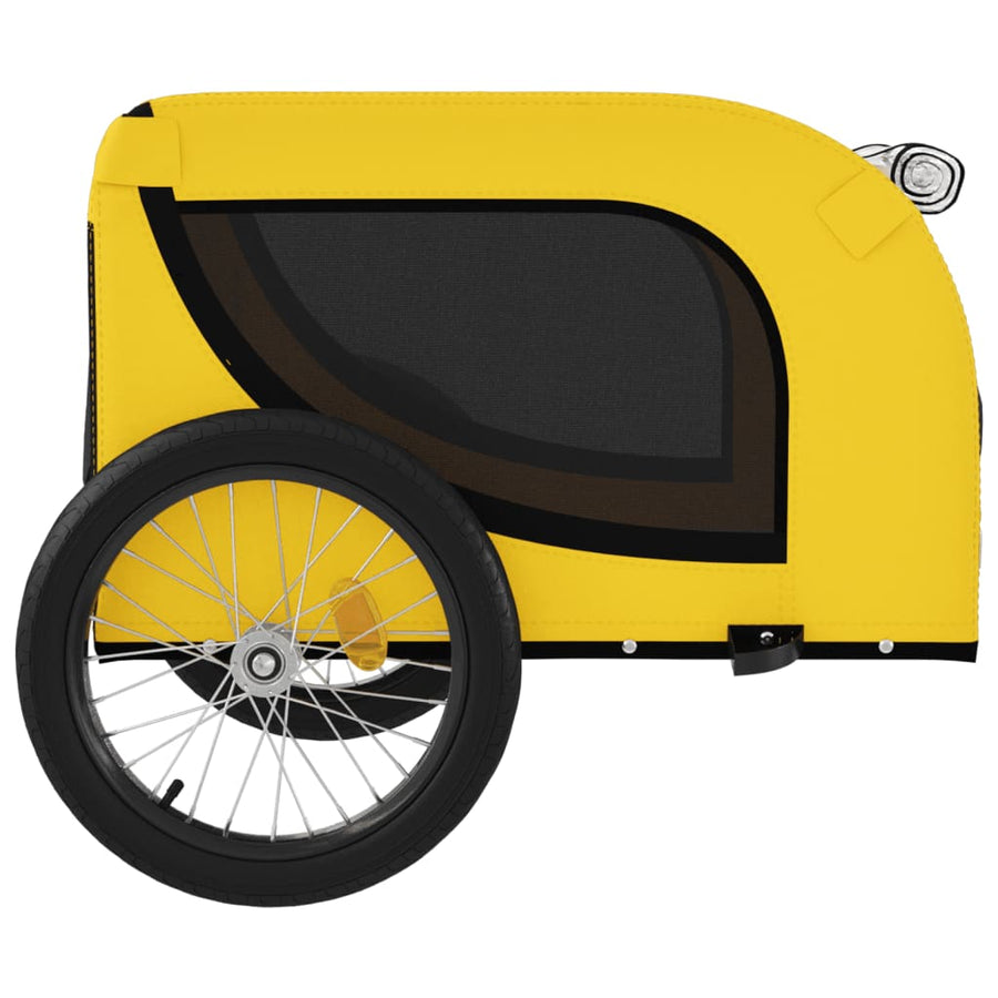 Hondenfietstrailer Oxford Stof En Ijzer En Zwart 136 x 69 x 73.5 cm Geel