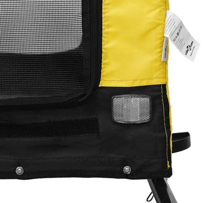 Hondenfietstrailer Oxford Stof En Ijzer En Zwart 136 x 69 x 73.5 cm Geel