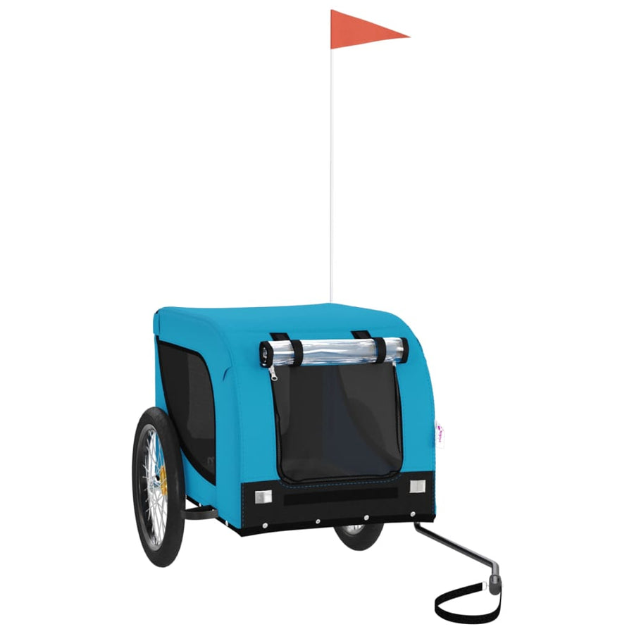Hondenfietstrailer Oxford Stof En Ijzer En Zwart 136 x 69 x 73.5 cm Blauw