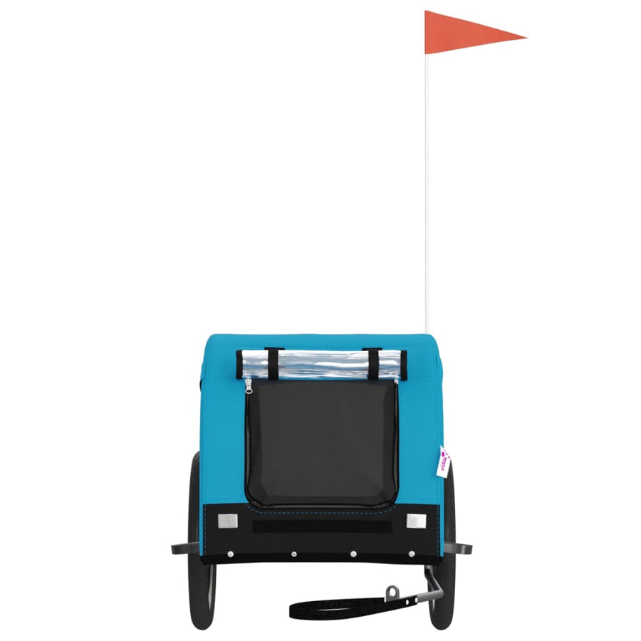 Hondenfietstrailer Oxford Stof En Ijzer En Zwart 136 x 69 x 73.5 cm Blauw