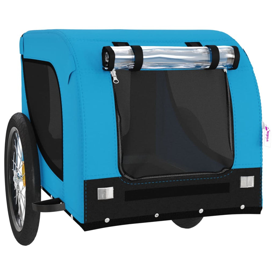 Hondenfietstrailer Oxford Stof En Ijzer En Zwart 136 x 69 x 73.5 cm Blauw